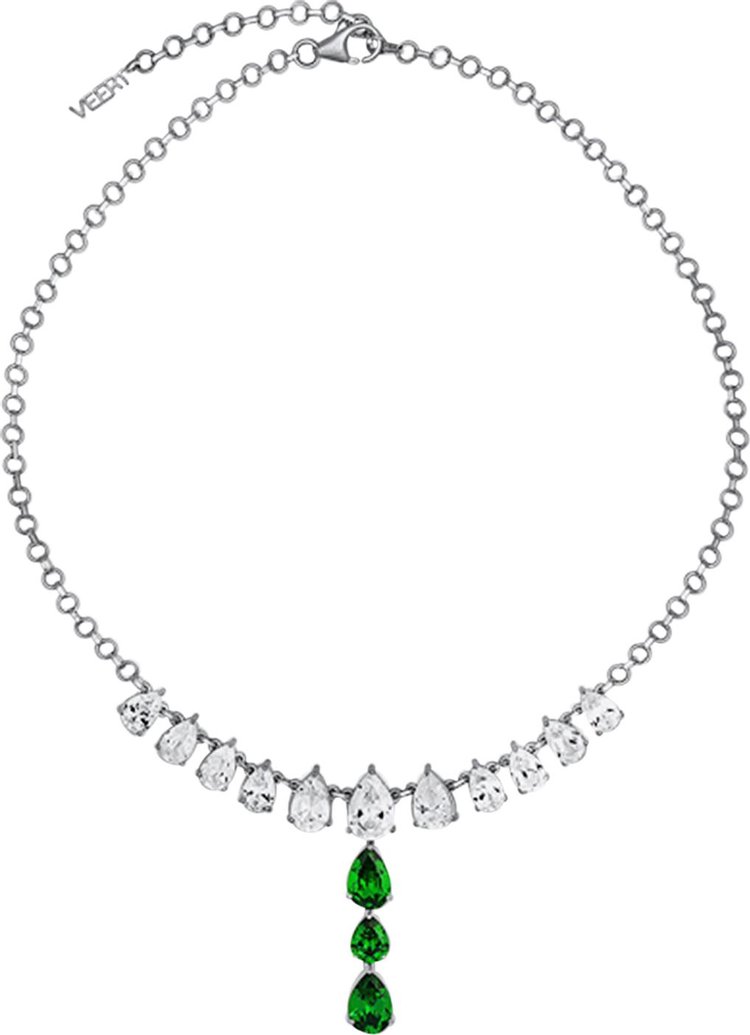 VEERT The Drop Chain 'White Gold/Green'