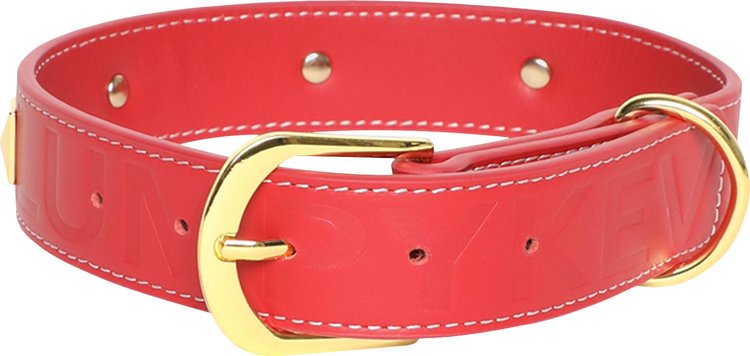 Saintwoods Leather Dog Collar 'Red'