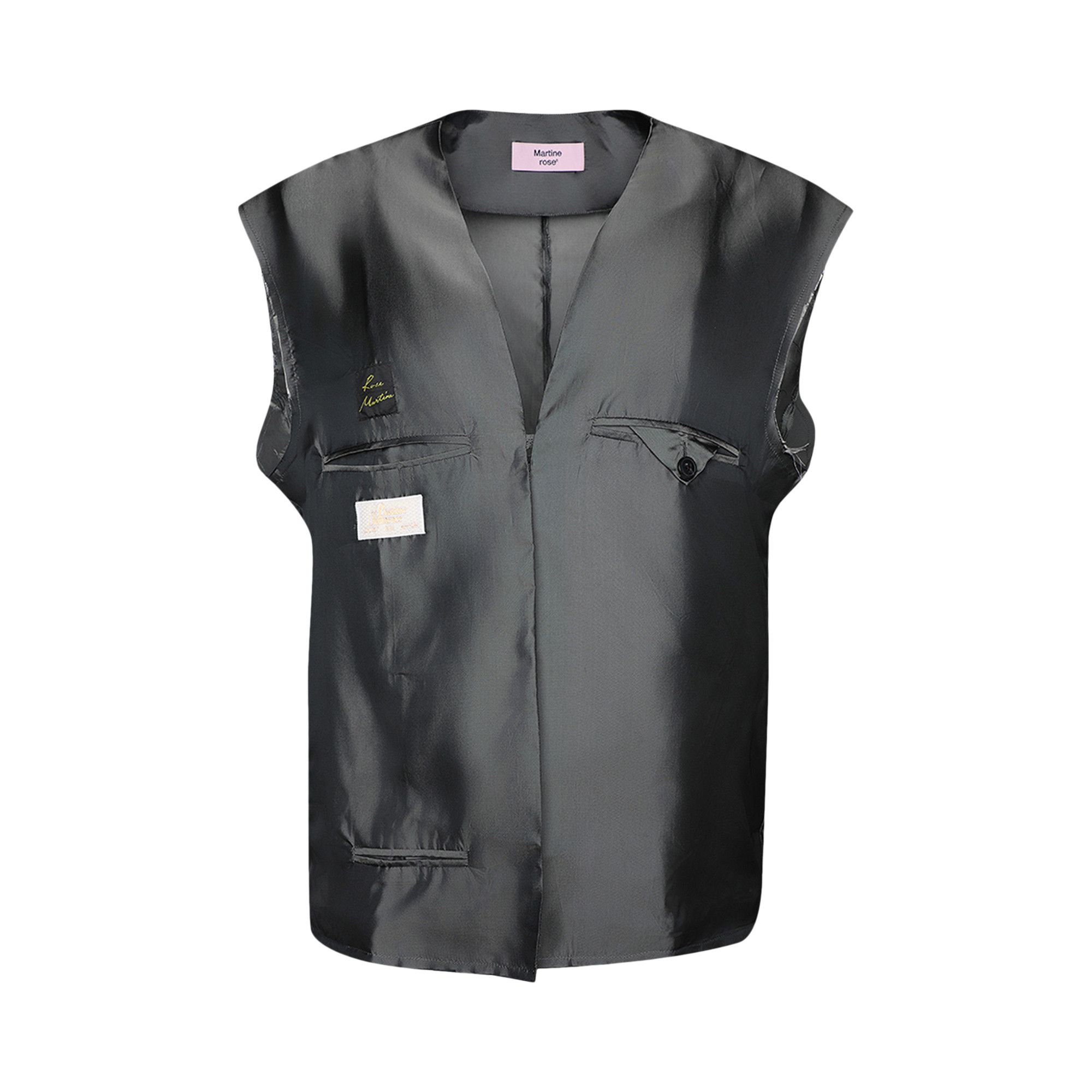 Buy Martine Rose Lining Waistcoat 'Dark Silver' - MRSS24 434 DARK
