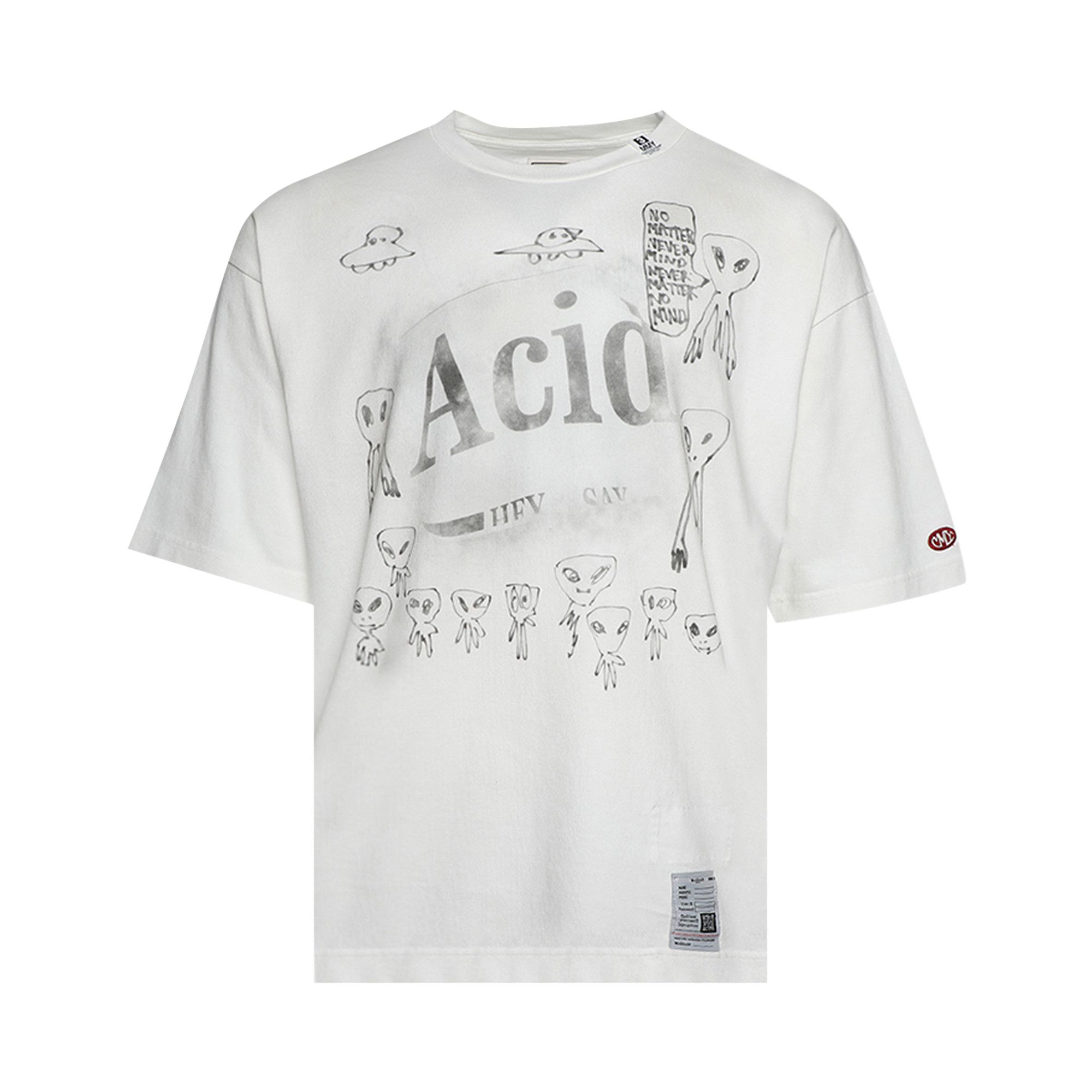 MIHARA YASUHIRO / 24SS/DISTRESSED ACID TEE/Tシャツ/52/コットン/GRY/総柄/J12TS552 Buy Maison Mihara Yasuhiro Distressed Acid Printed Tee 'White