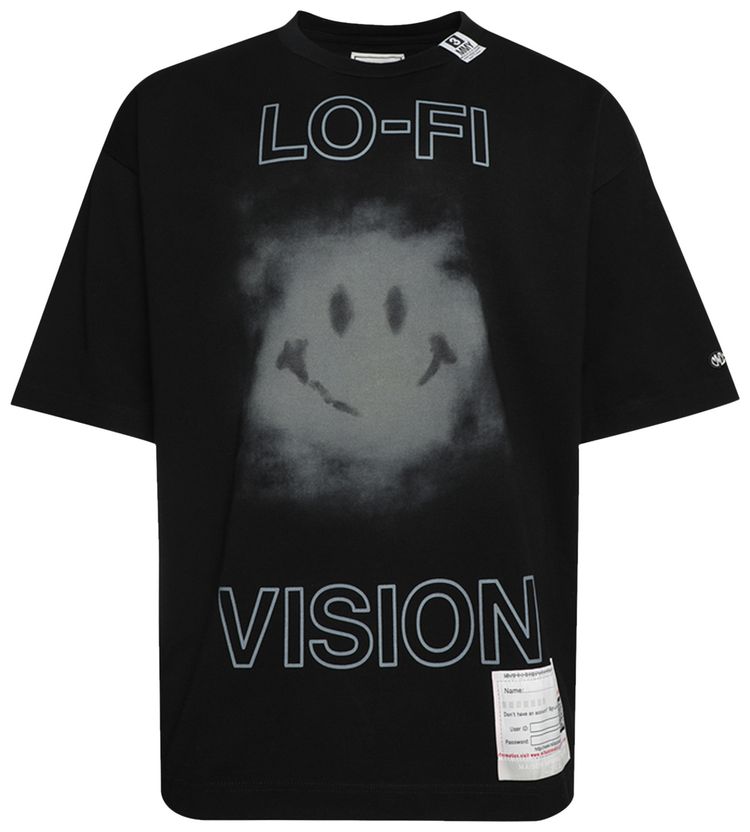Maison Mihara Yasuhiro Smily Face Printed Tee Black