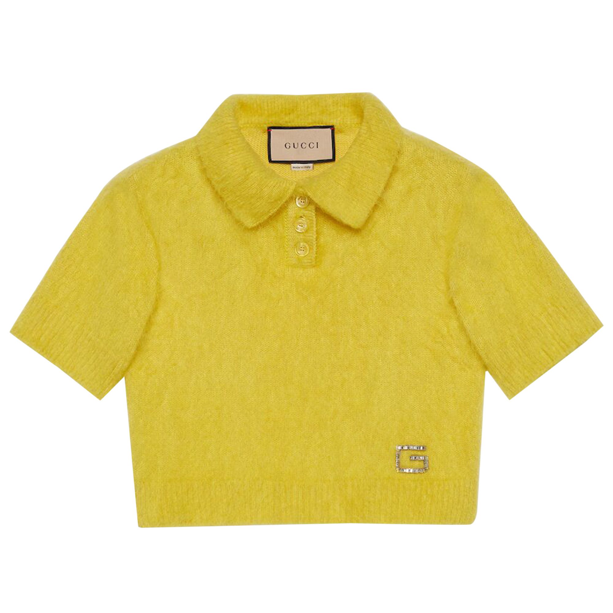 Yellow gucci top cheap