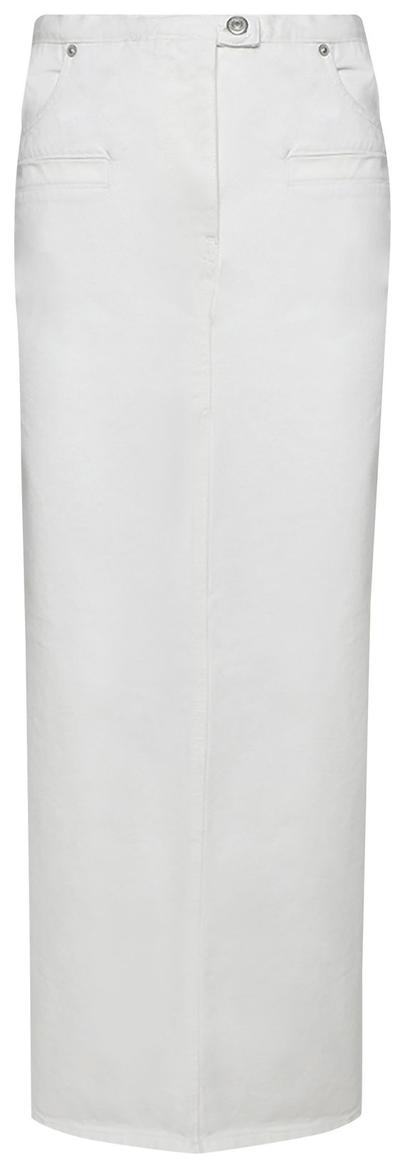 Courreges Heritage White Denim Long Skirt Heritage White