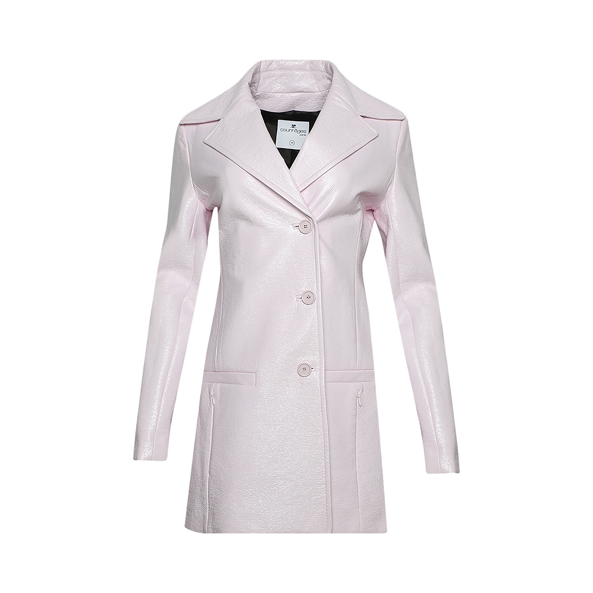 Pink vinyl trench coat discount