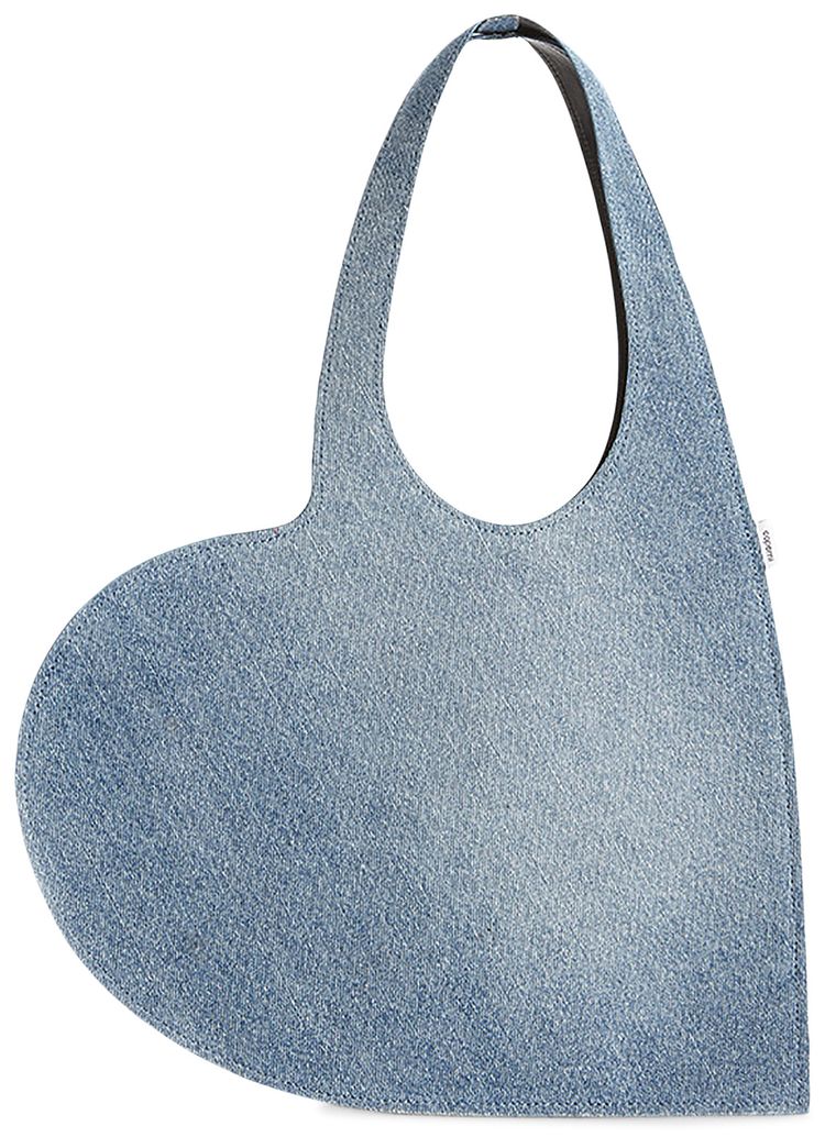 Coperni Denim Mini Heart Tote Bag Washed Blue