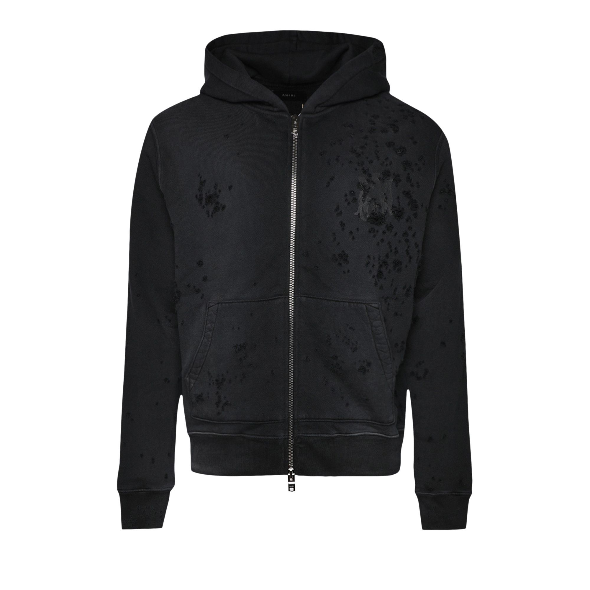 Buy Amiri MA Logo Shotgun Zip Hoodie 'Faded Black