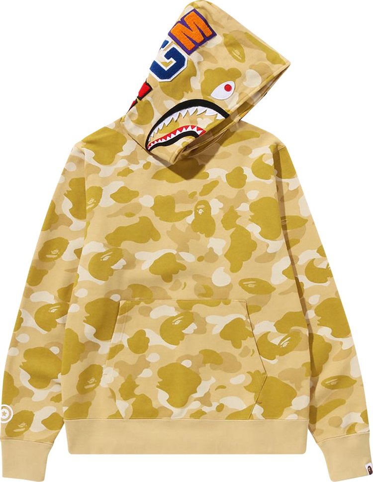 BAPE Color Camo Shark Pullover Hoodie Yellow