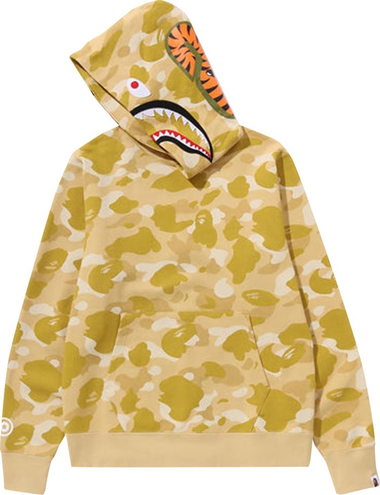 BAPE Color Camo Shark Pullover Hoodie Yellow