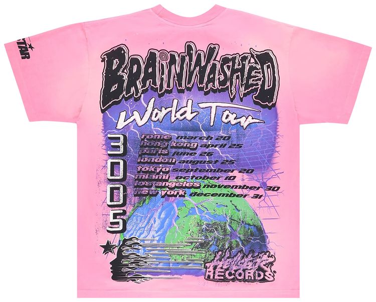 Hellstar Brainwashed T Shirt Pink