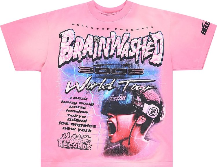 Hellstar Brainwashed T-Shirt 'Pink'