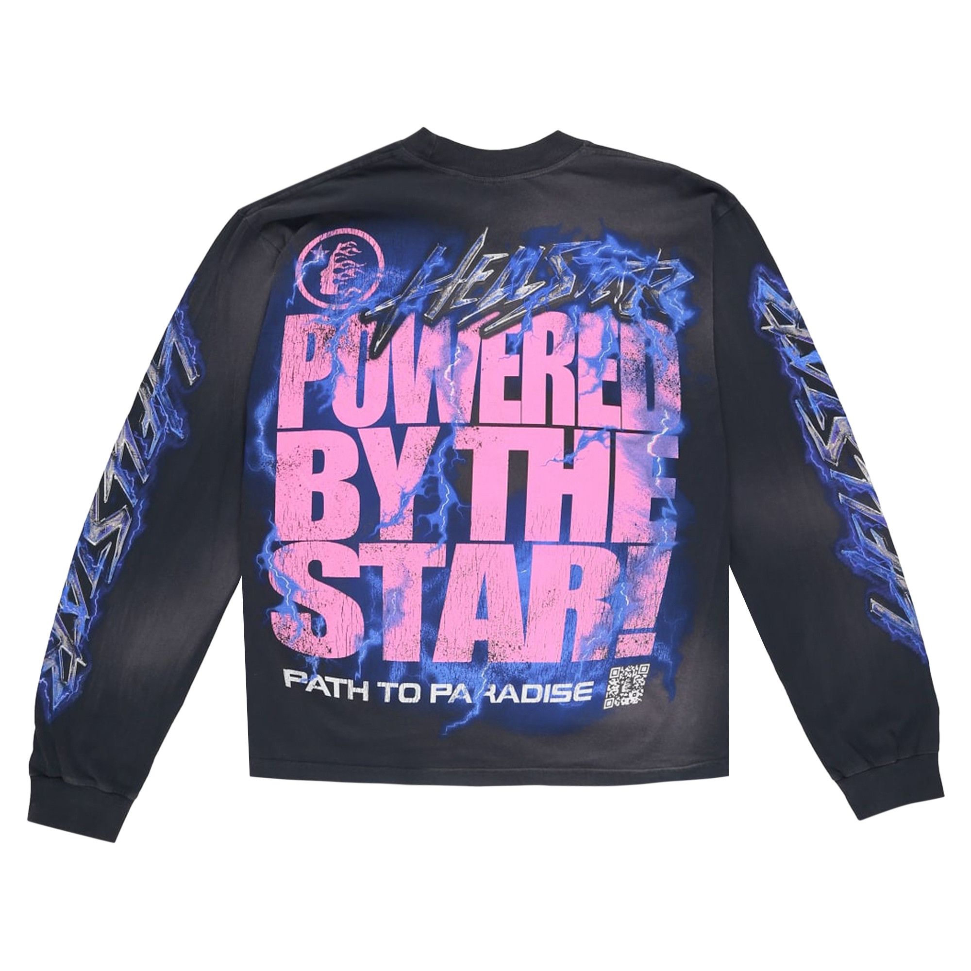 Size xl Hellstar Powered By The Star Long-Sleeve T-Shirt 'Black/Purple'