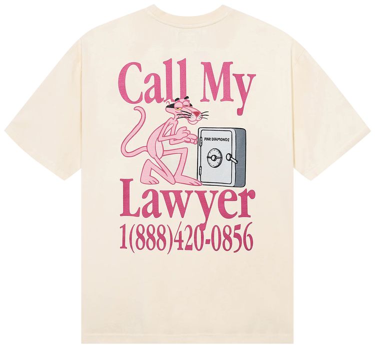 Market Pink Panther Call My Lawyer T Shirt Ecru