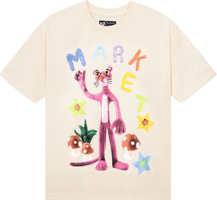 Market Pink Panther Nostalgia T-Shirt 'Ecru'