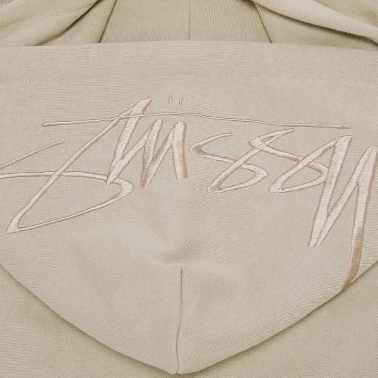 Stussy Back Hood Applique Hoodie Khaki