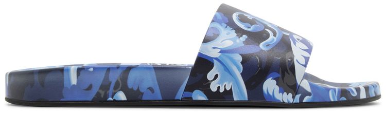 Versace Slide Baroccoflage Print   Blue
