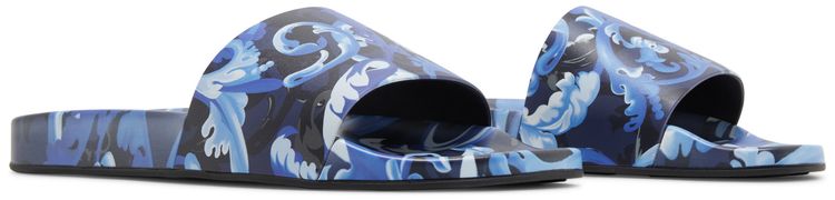 Versace Slide Baroccoflage Print   Blue