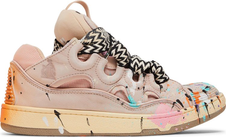 Gallery Dept. x Lanvin Curb Light Sneakers 'Paint Drip - Pale Pink'