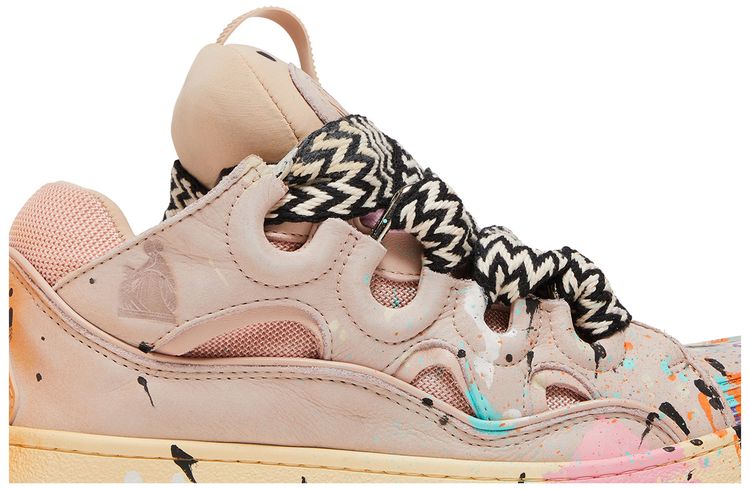 Gallery Dept x Lanvin Curb Light Sneakers Paint Drip   Pale Pink