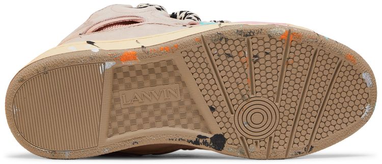 Gallery Dept x Lanvin Curb Light Sneakers Paint Drip   Pale Pink