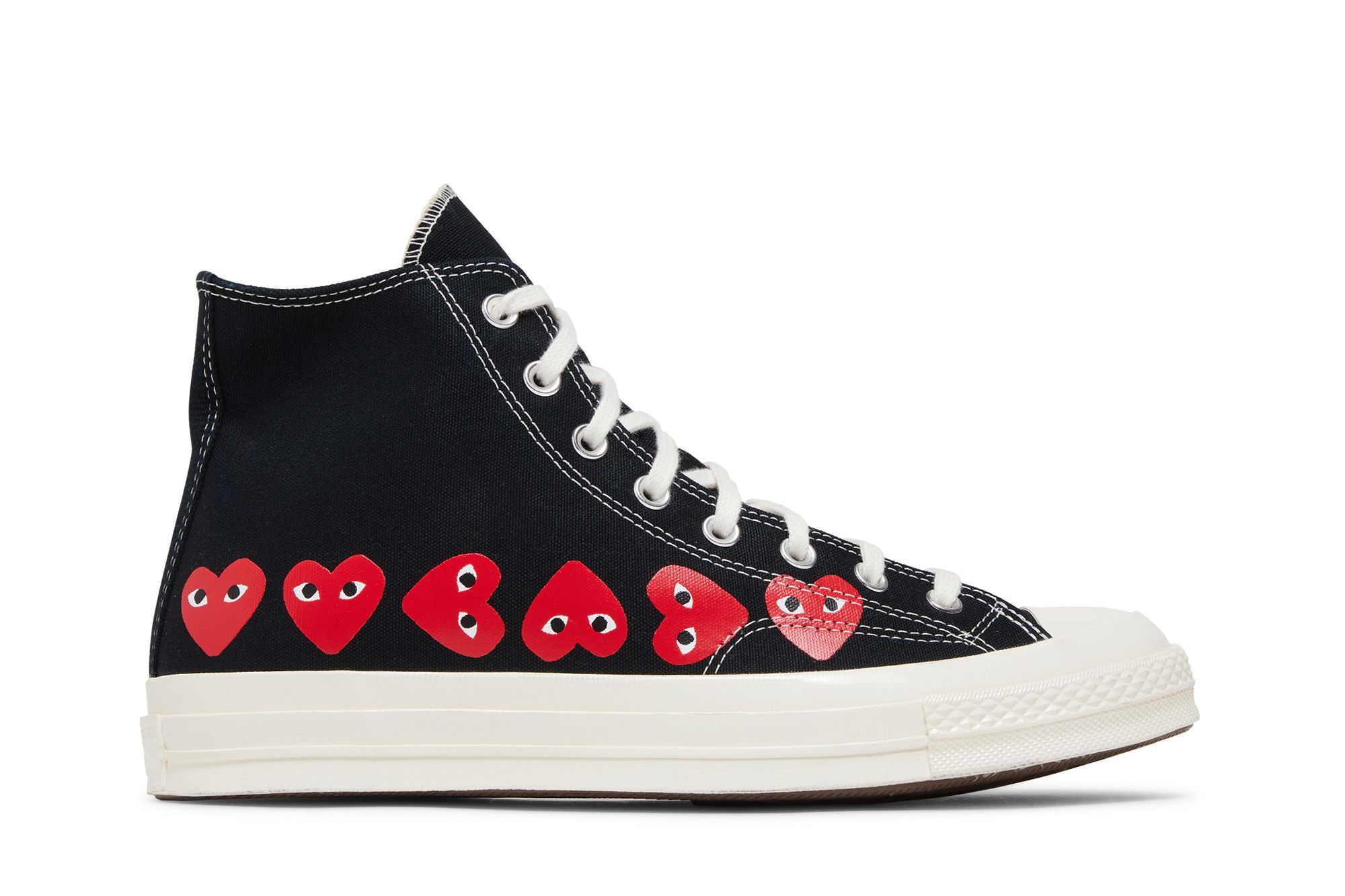 Buy Comme des Garcons PLAY x Chuck 70 High Multi Heart Black A08147C GOAT