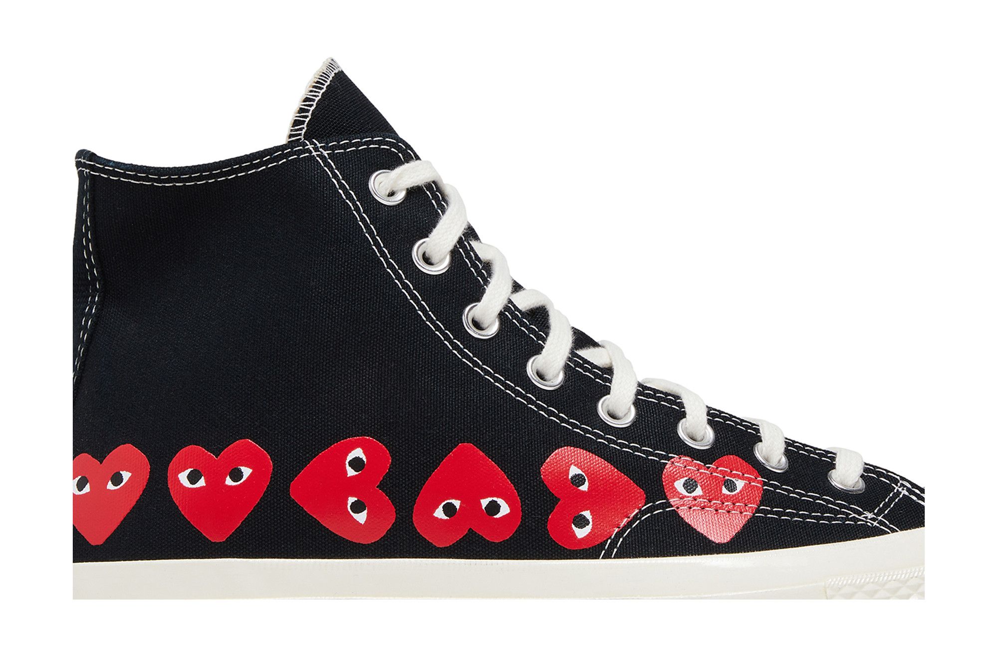Buy Comme des Garcons PLAY x Chuck 70 High Multi Heart Black A08147C GOAT