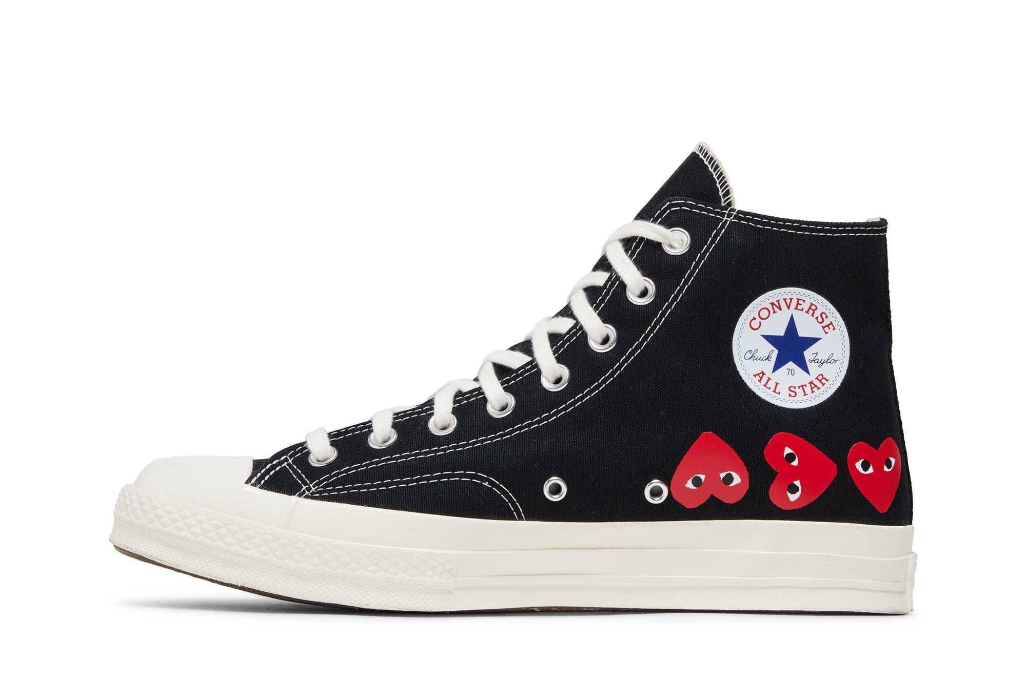 Converse x comme des garcons black high sale