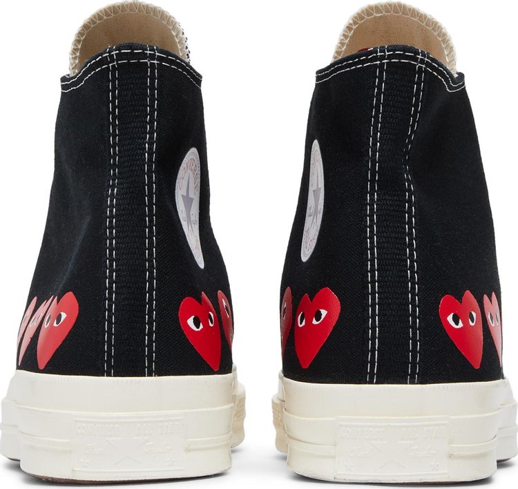 Comme des Garcons PLAY x Chuck 70 High Multi Heart   Black