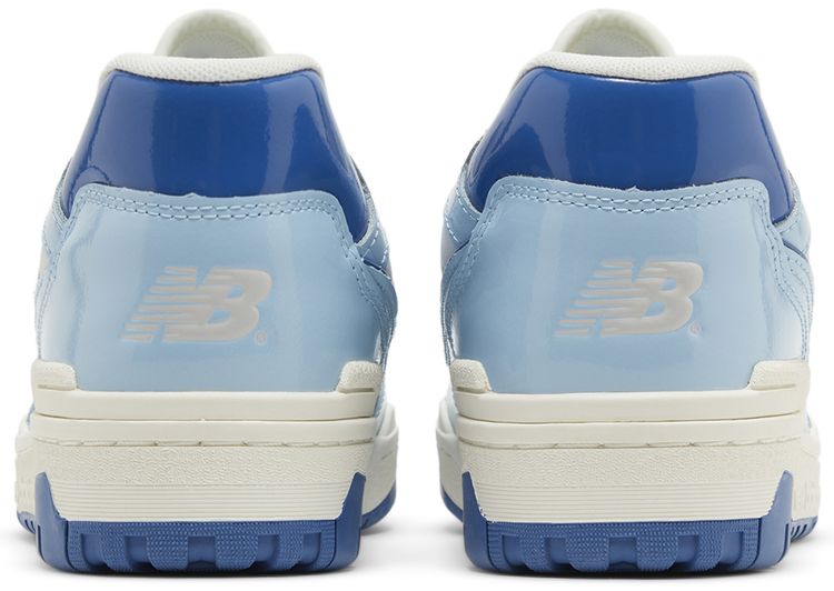 New Balance 550 Patent Leather Pack   Chrome Blue
