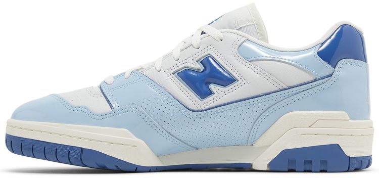 New Balance 550 Patent Leather Pack   Chrome Blue