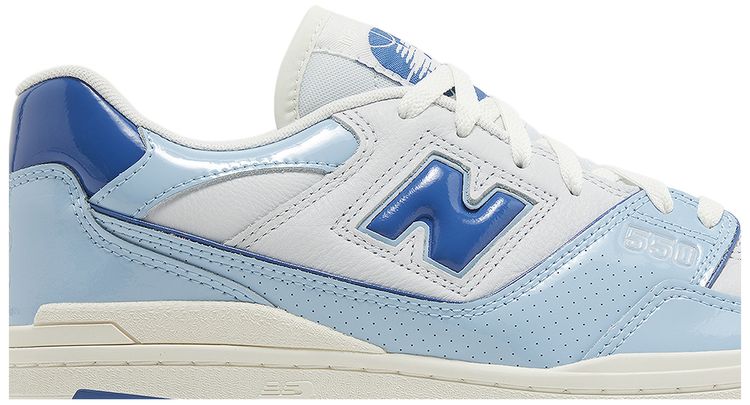 New Balance 550 Patent Leather Pack   Chrome Blue