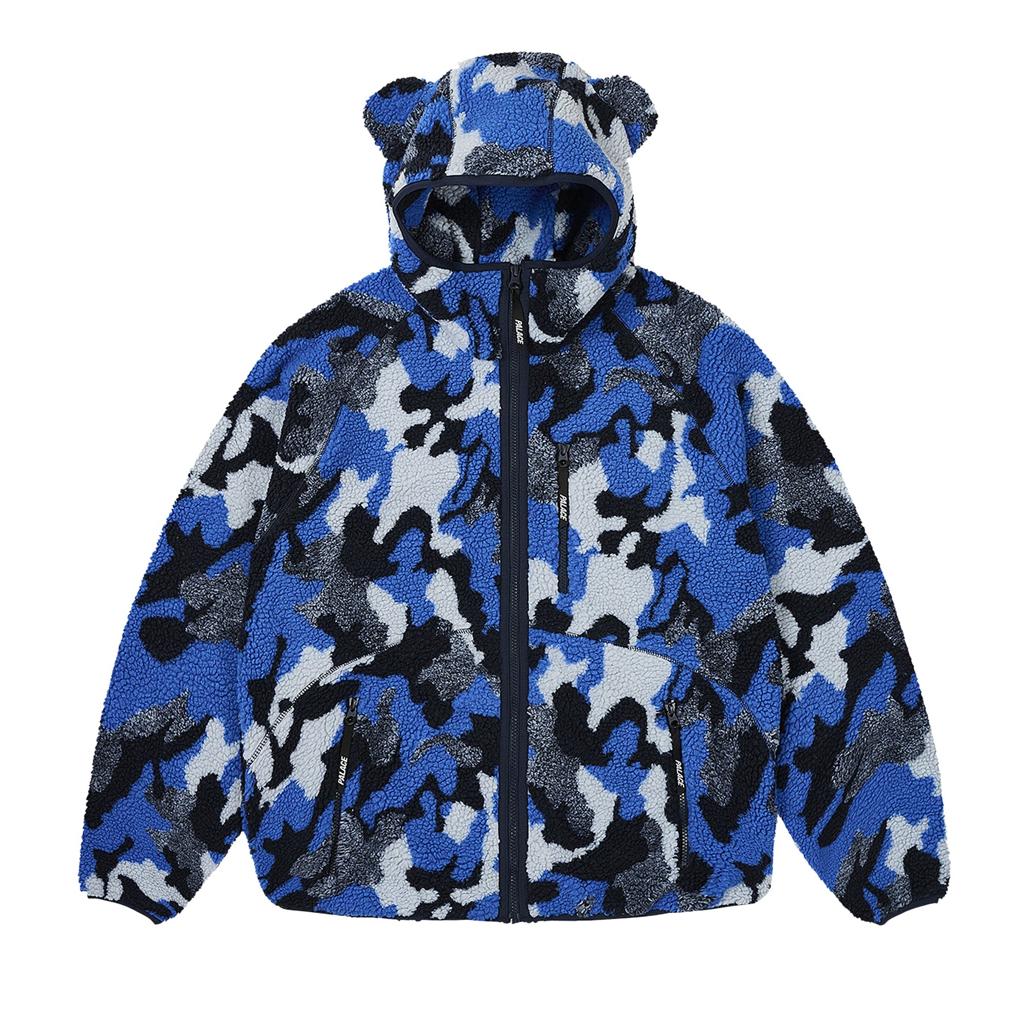 Buy Palace Teddy Fleece Jacket 'Blue Camo' - P26JK012 | GOAT SA