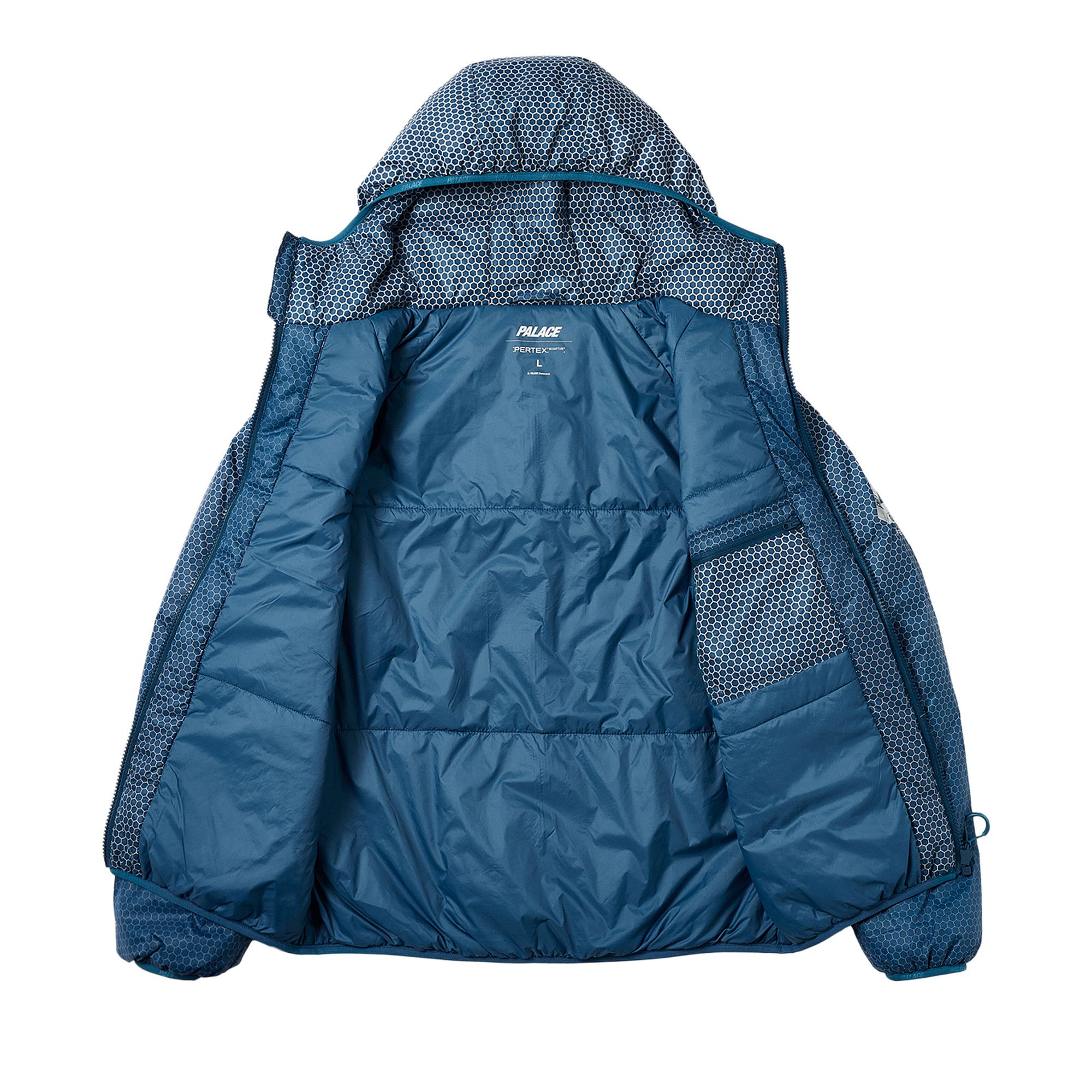 Buy Palace Hexagon Pertex Quilted Jacket 'Blue' - P26JK018 | GOAT