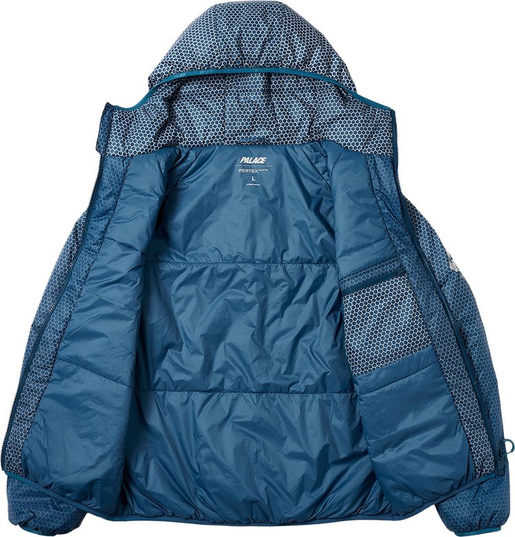 Palace Hexagon Pertex Quilted Jacket Blue