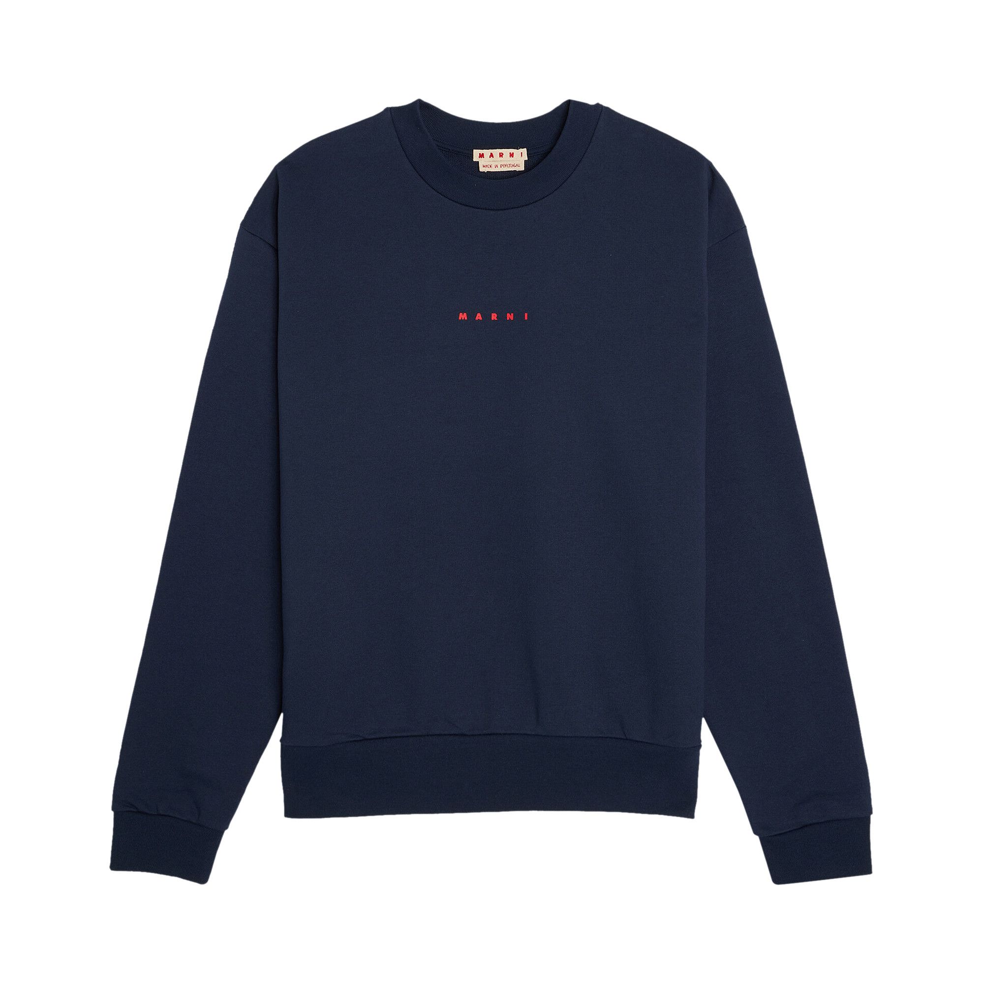 ★MARNI★ Logo Sweatshirt Blue Keanite FUMU0074P9USCU87LOB95 Buy Marni Logo Sweatshirt 'Blue Kyanite' - FUMU0074P9 USCU87