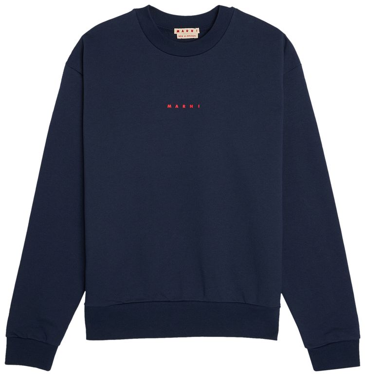 Marni Logo Sweatshirt Blue Kyanite