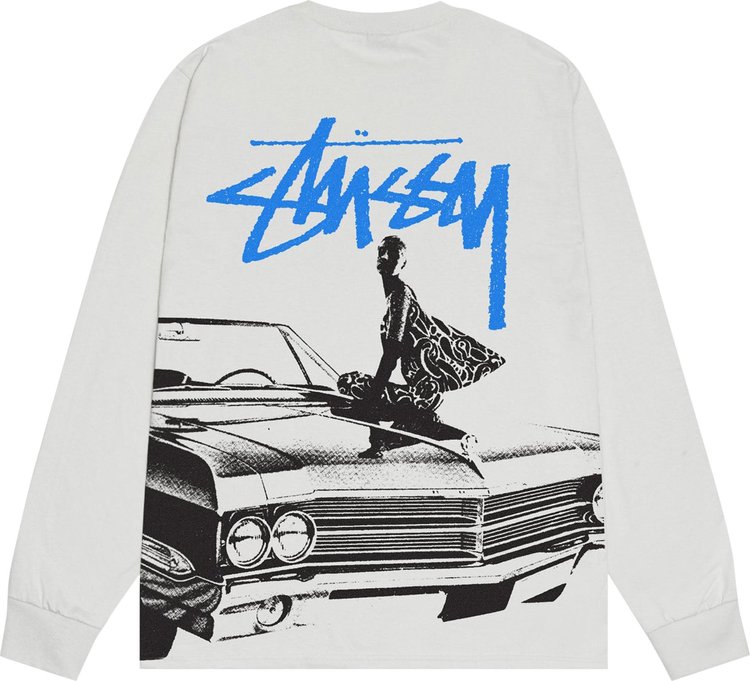 Stussy Beat Crazy Long Sleeve Tee Fog