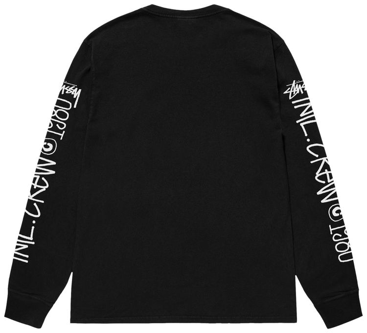 Stussy International Crew Long Sleeve Tee Black