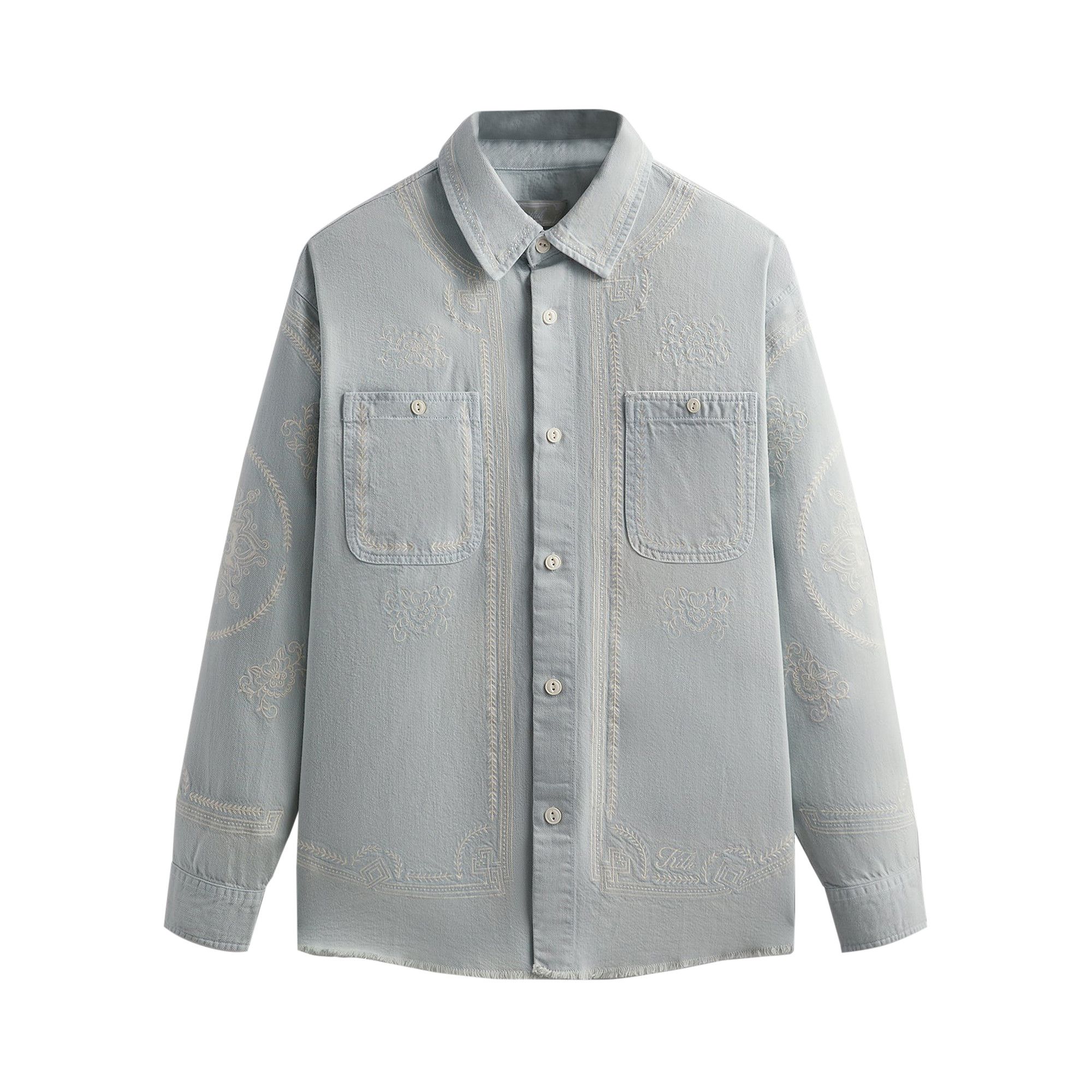 Buy Kith Raw Hem Denim Apollo Shirt 'Breath' - KHM031811 5017 | GOAT