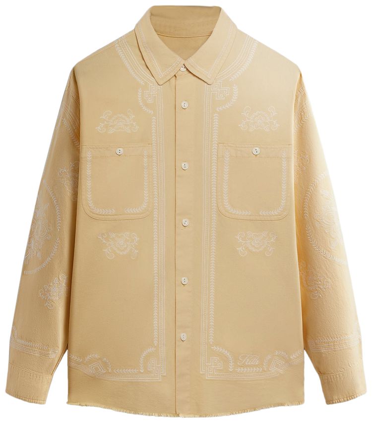 Kith Raw Hem Denim Apollo Shirt Blonde