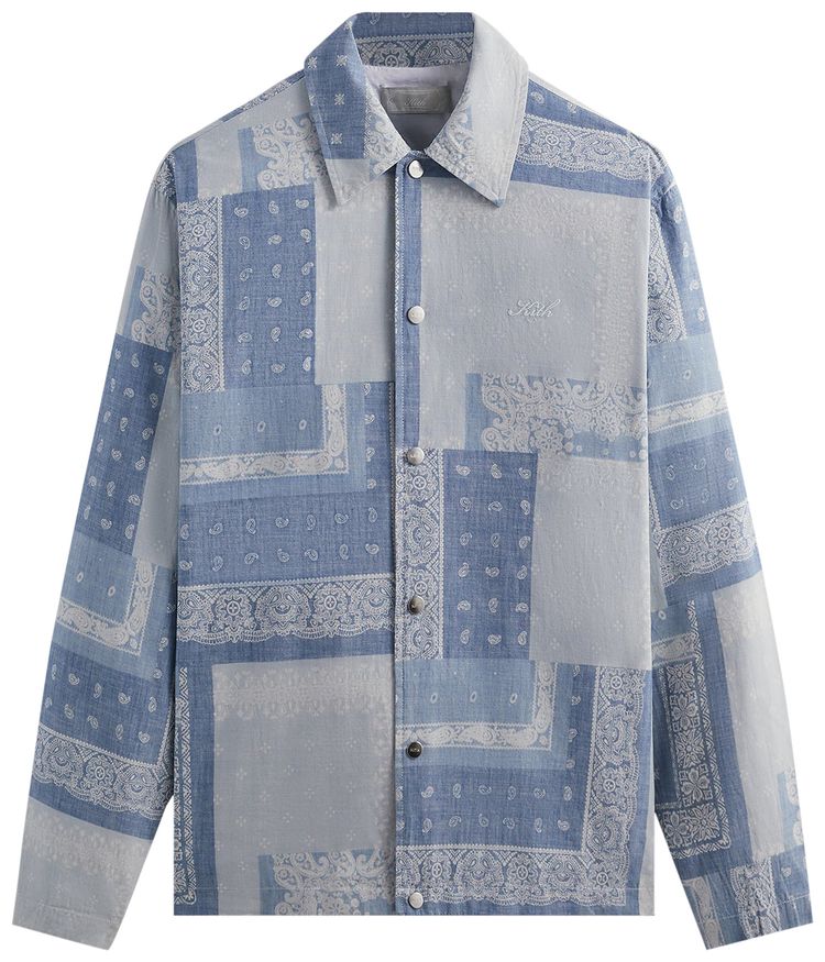 Kith Washed Paisley Coaches Jacket Light Indigo
