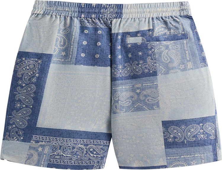 Kith Washed Paisley Active Short Light Indigo