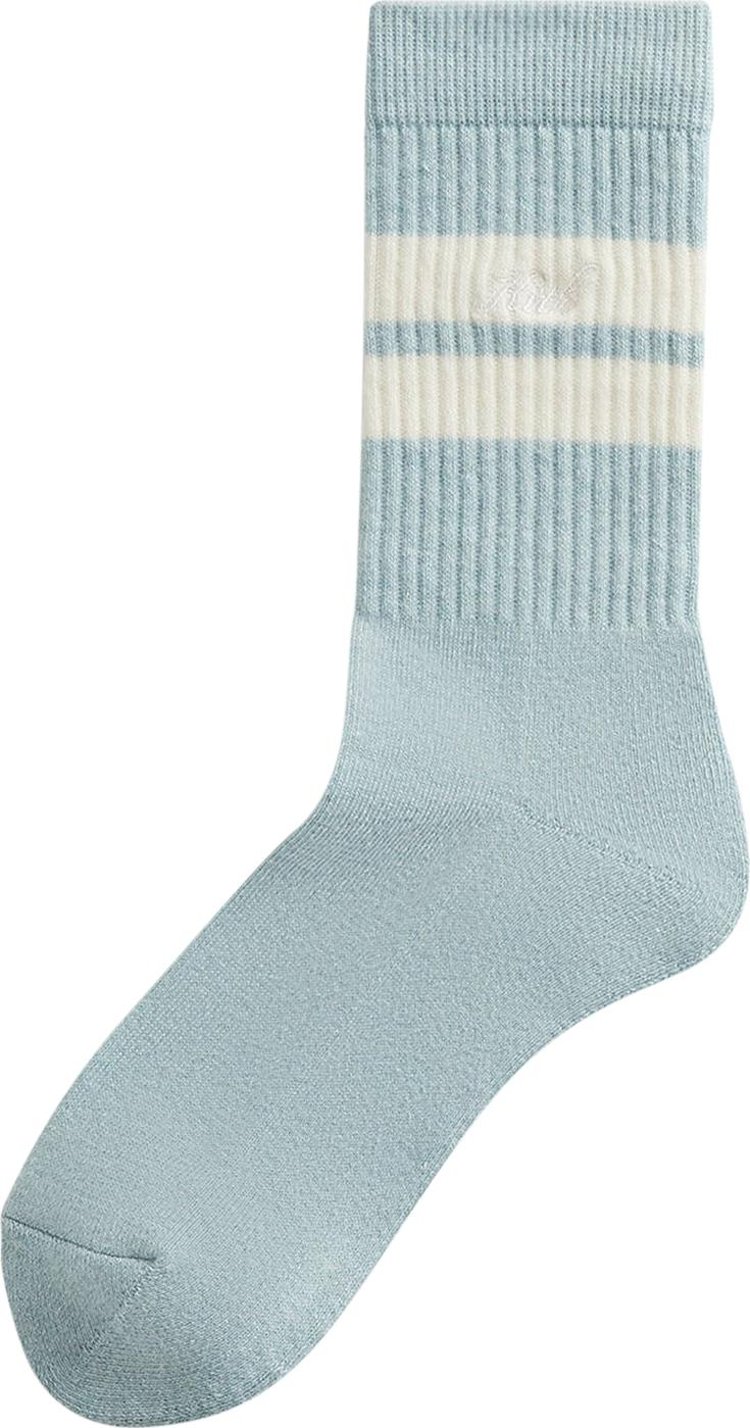 Kith Stripe Crew Socks With Script Embroidery 'Breath'