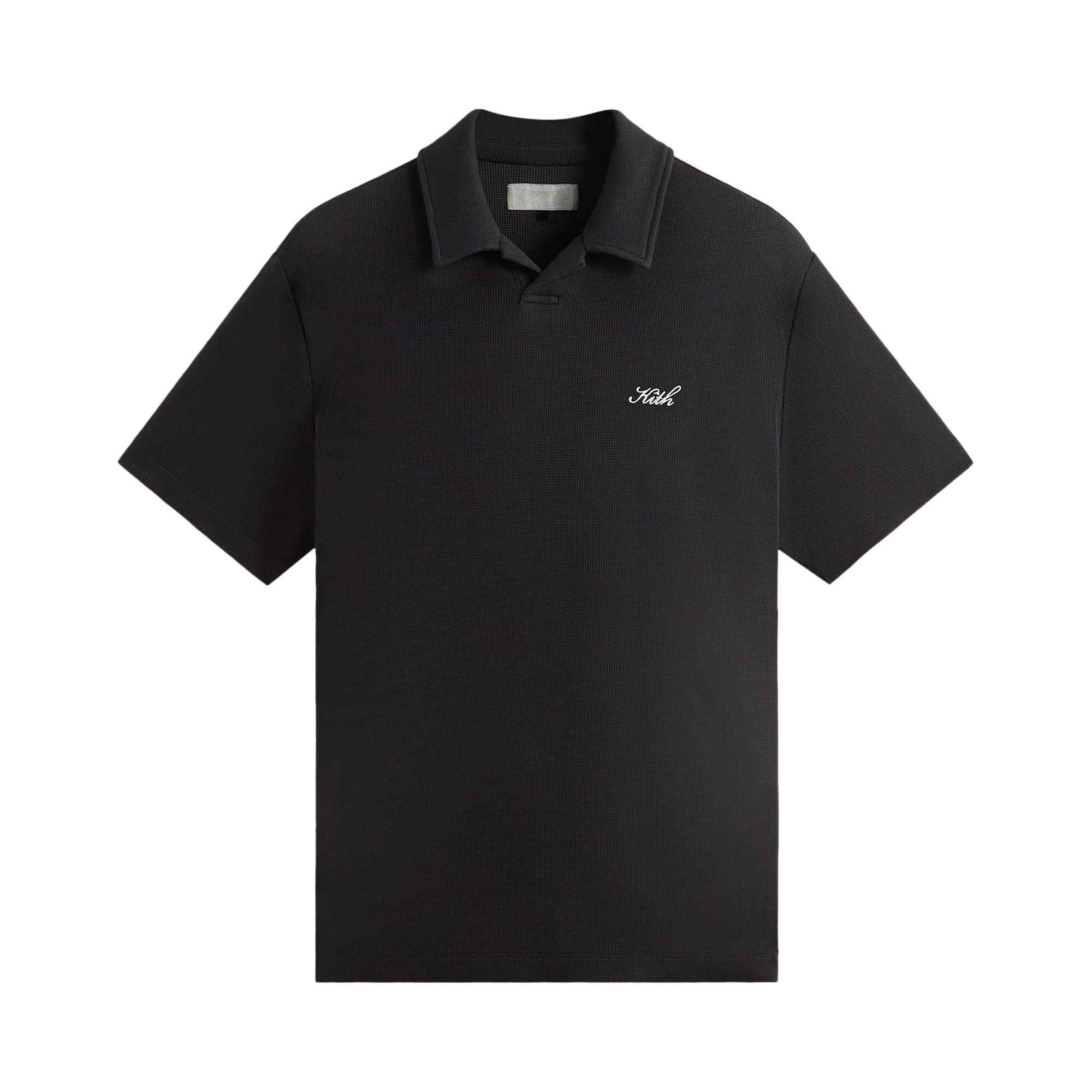 Size xl Kith Micro Waffle Drew Polo 'Black'