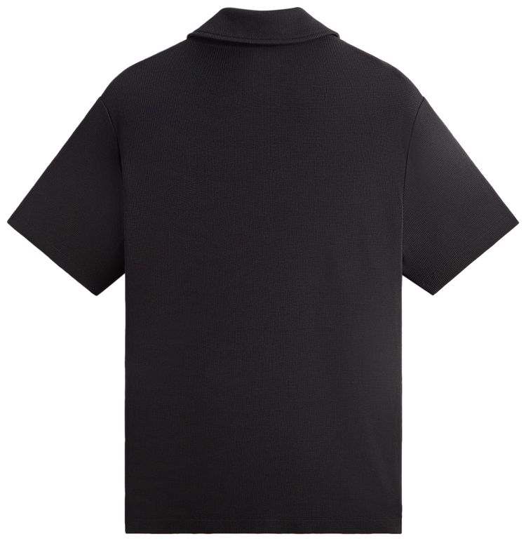 Kith Micro Waffle Drew Polo Black