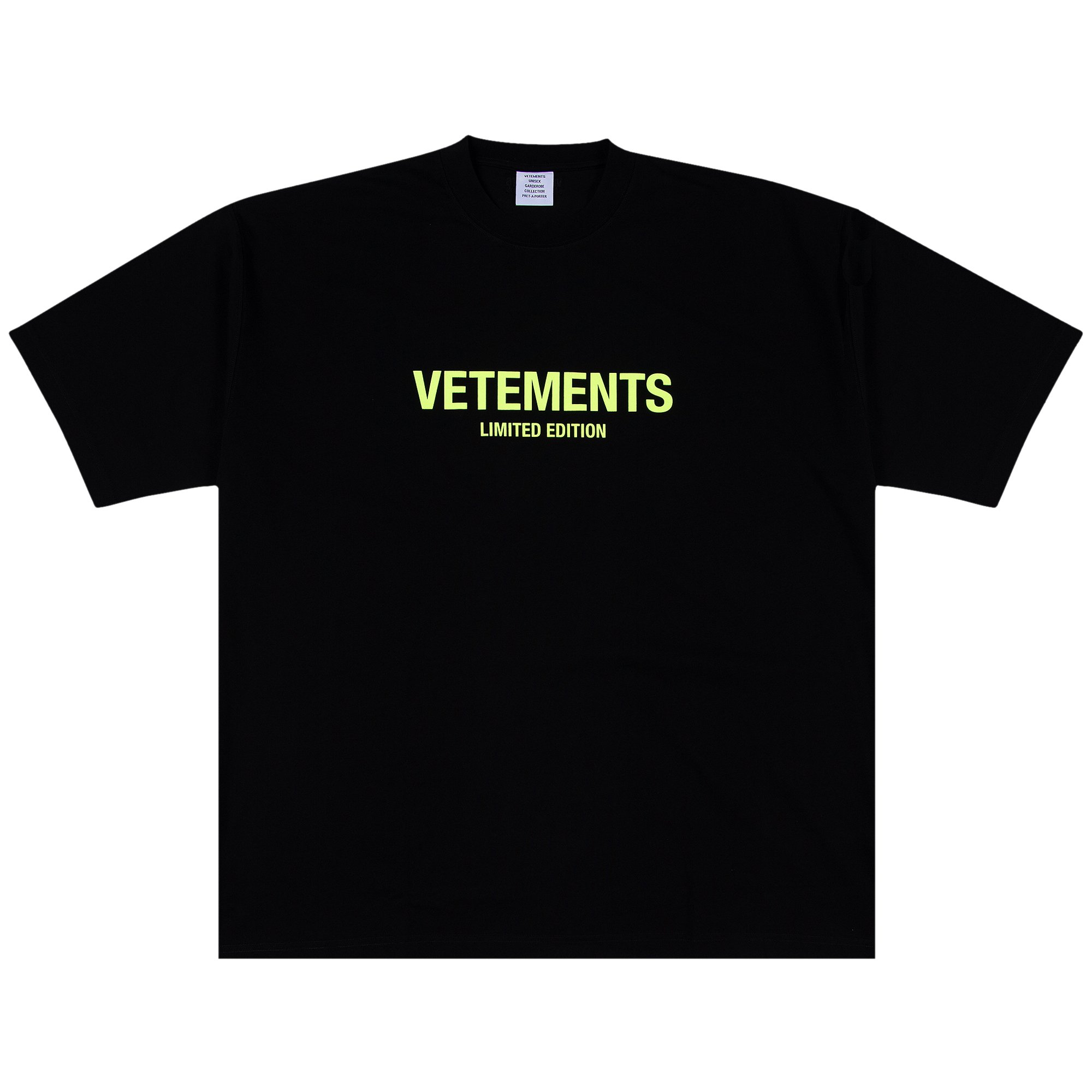 Buy Vetements Limited Edition Logo T-Shirt 'Black/Yellow