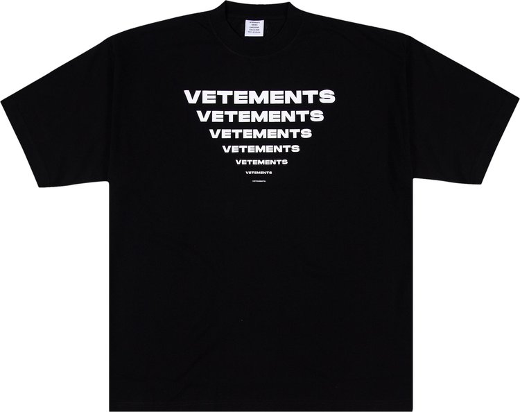 Vetements Pyramid Logo T-Shirt 'Black'