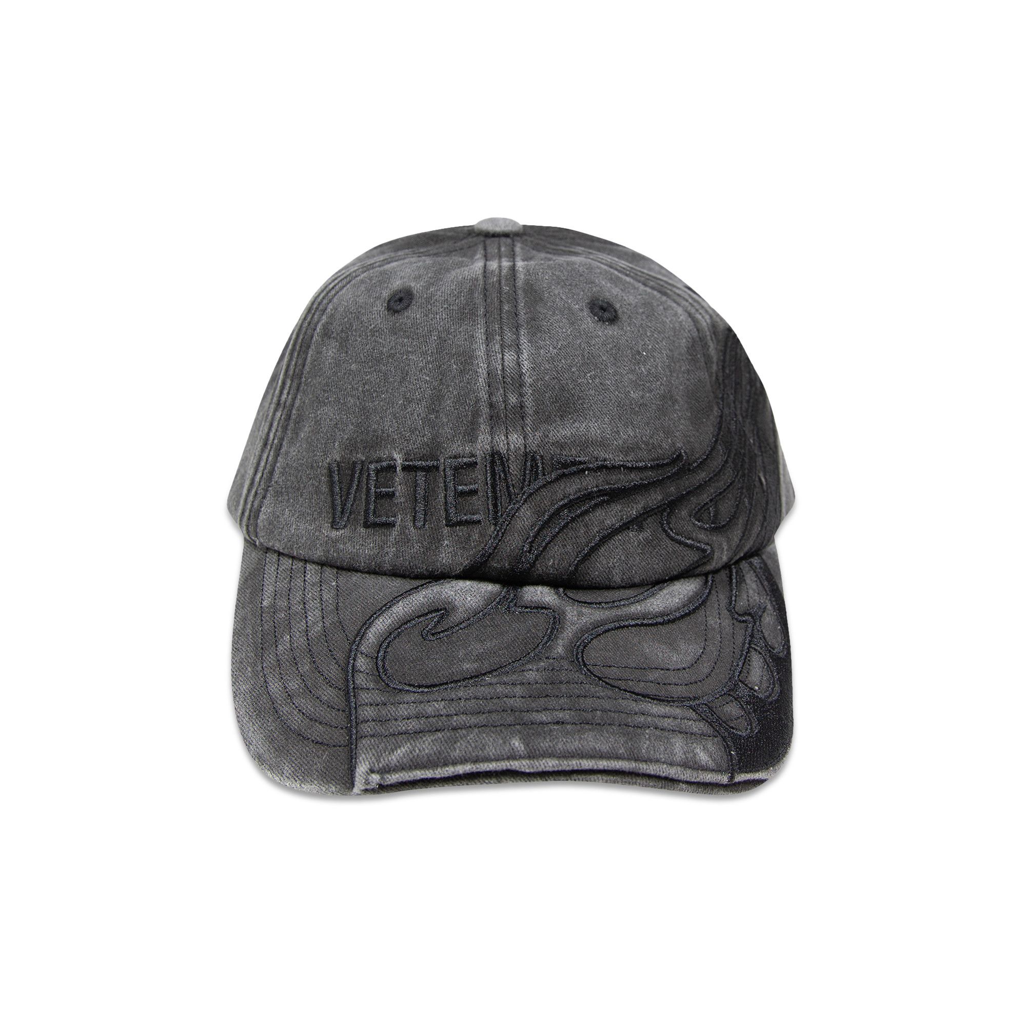 Buy Vetements Flame Logo Cap 'Washed Black' - UE64CA110B