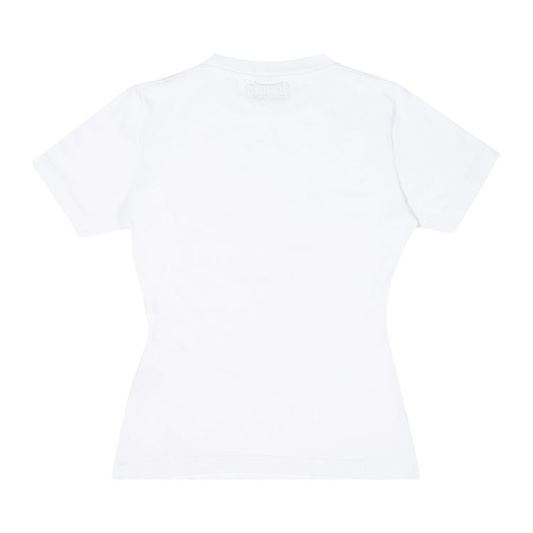 Vetements 4 Seasons Embroidered Logo Fitted T Shirt White