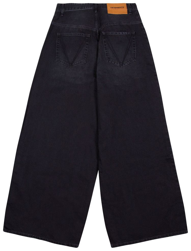 Vetements Big Shape Jeans Black