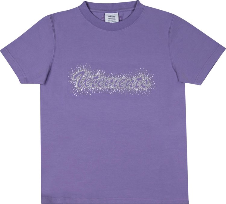 Vetements Bling Logo Fitted T Shirt Lilac